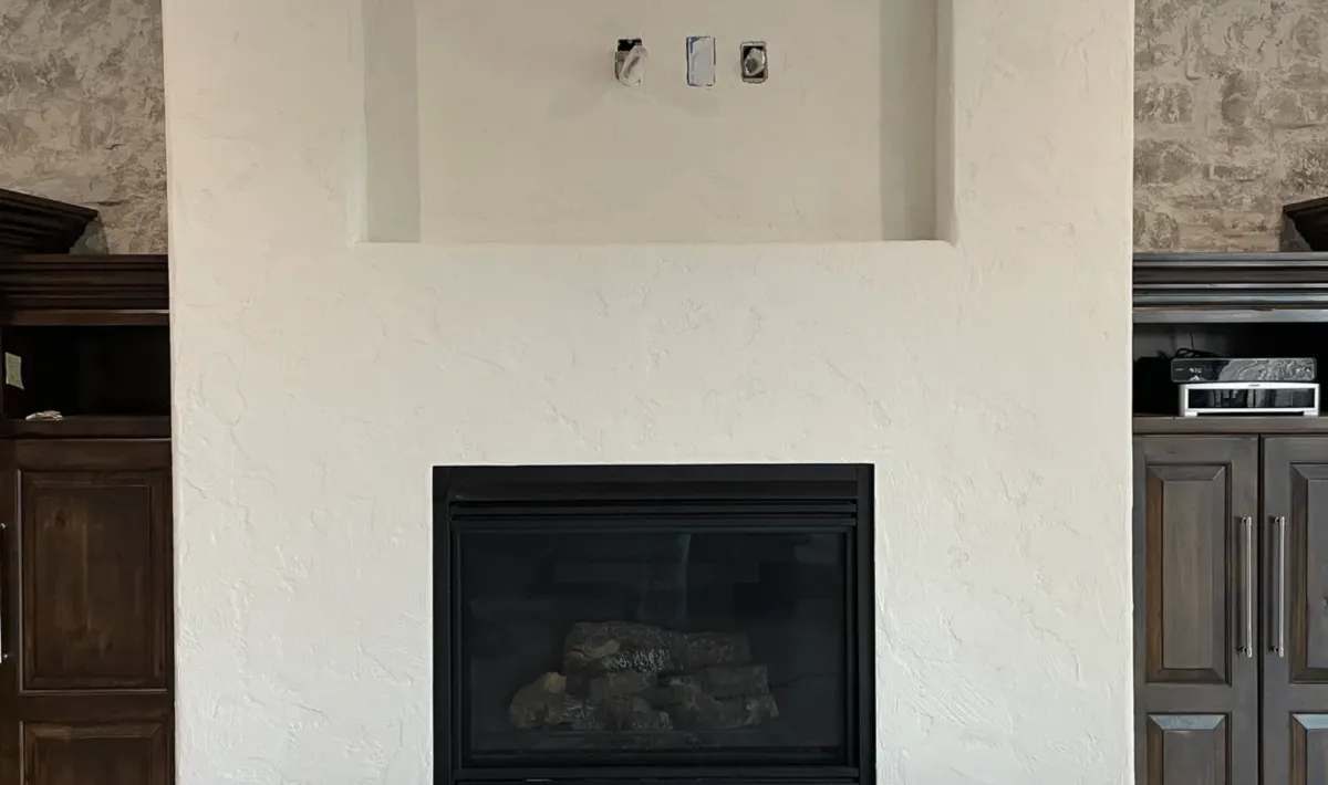 Custom fireplace mantle