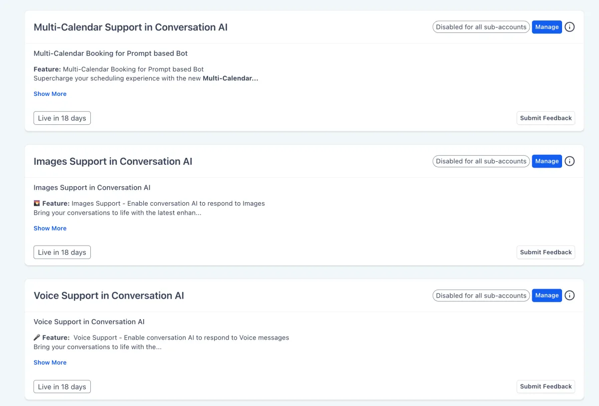 Configuring multiple calendars on a Conversation AI booking bot