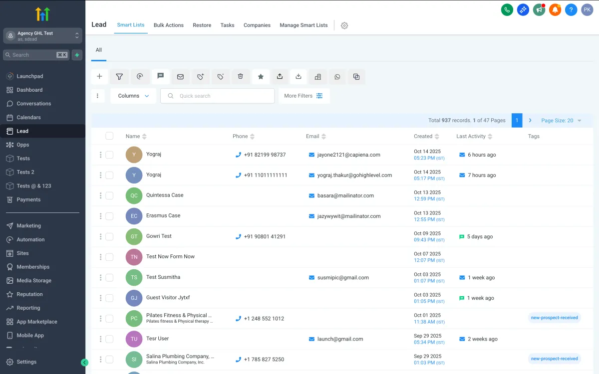 The redesigned SmartLists interface with inline field management