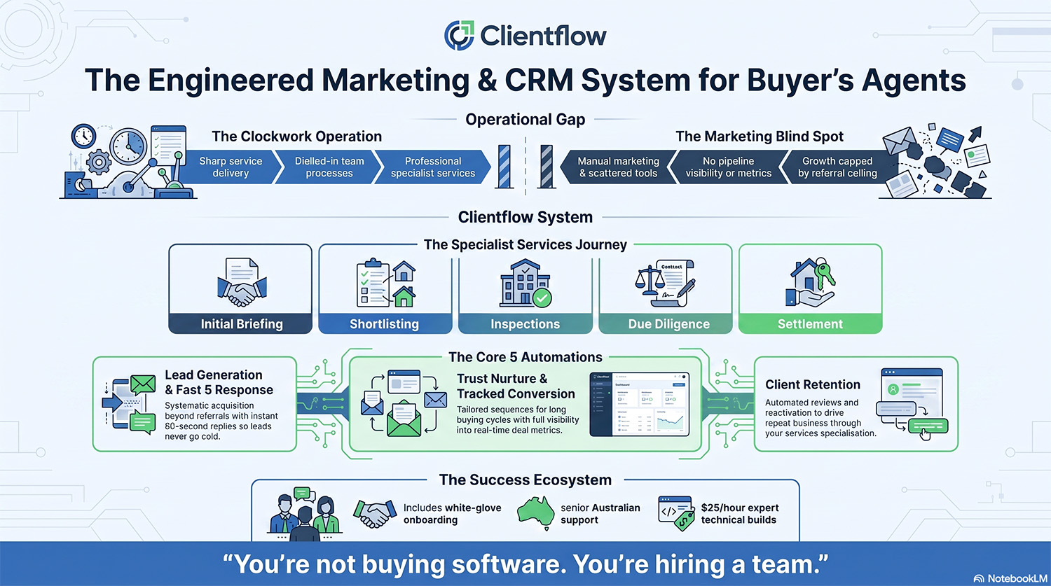 Marketing system and CRM for Buyers Agents