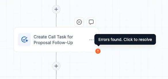 Disabling an individual action node in the workflow builder