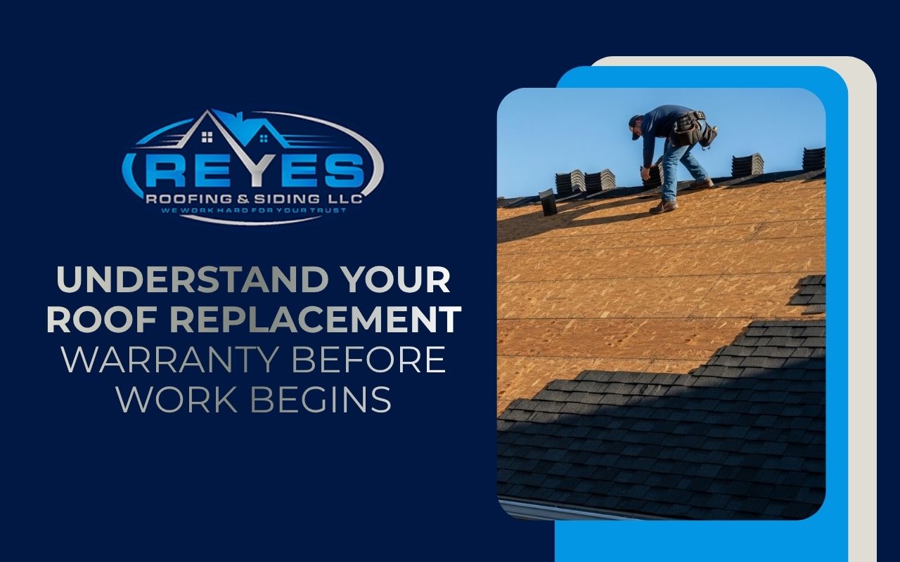 contractor completing roof replacement warranty inspection