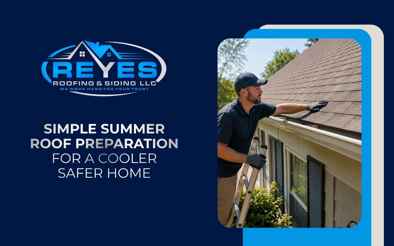 Summer roof preparation with a careful roof check before hot weather