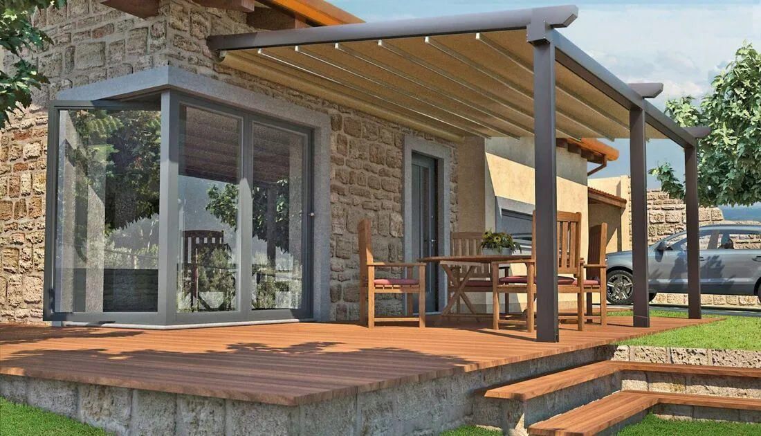 Infinity Premiere Services retractable awning installation in Northwest Ohio - patio shade solution for homes in Perrysburg and Findlay