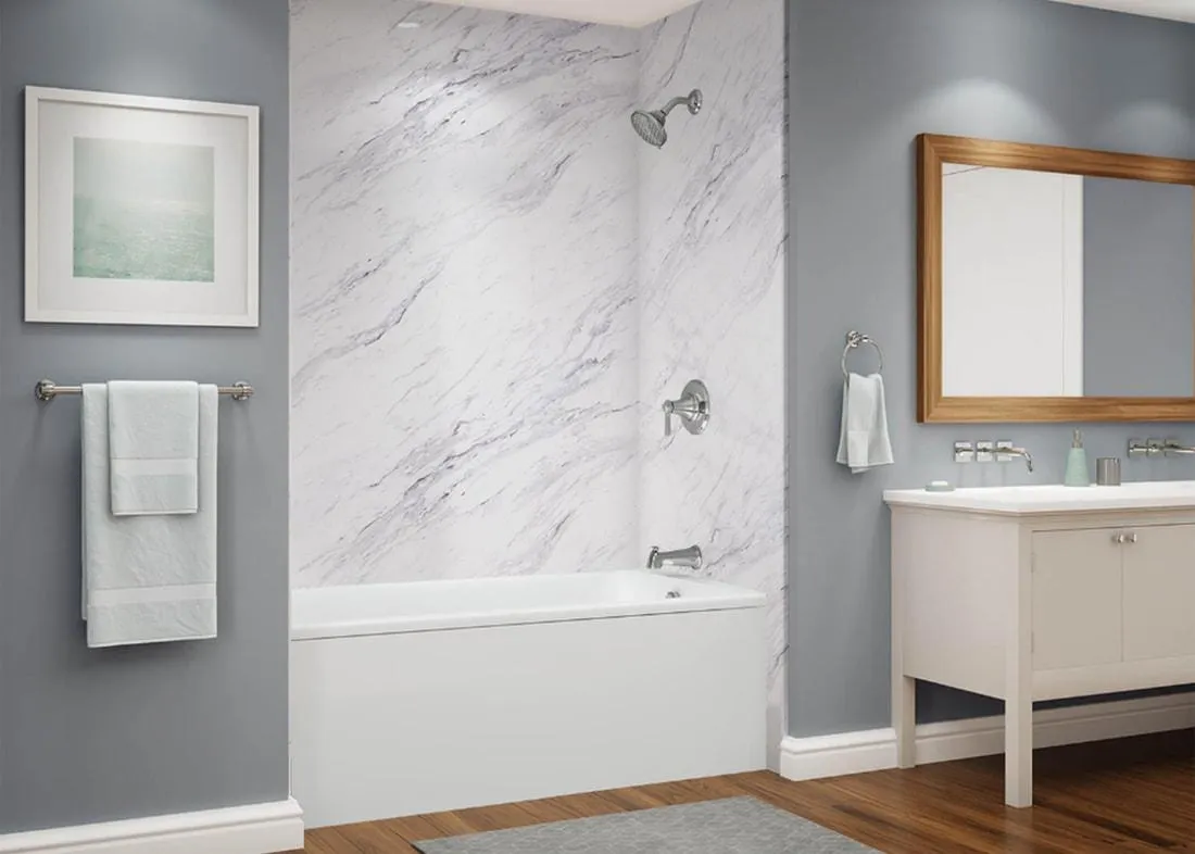 Infinity Premiere Services one day bathroom remodel in Oregon Ohio - fast bathroom renovation with modern design and expert installation