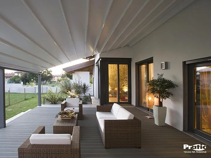 Infinity Premiere Services custom outdoor pergola installation in Northwest Ohio - modern backyard pergola with seating area in Toledo and Perrysburg