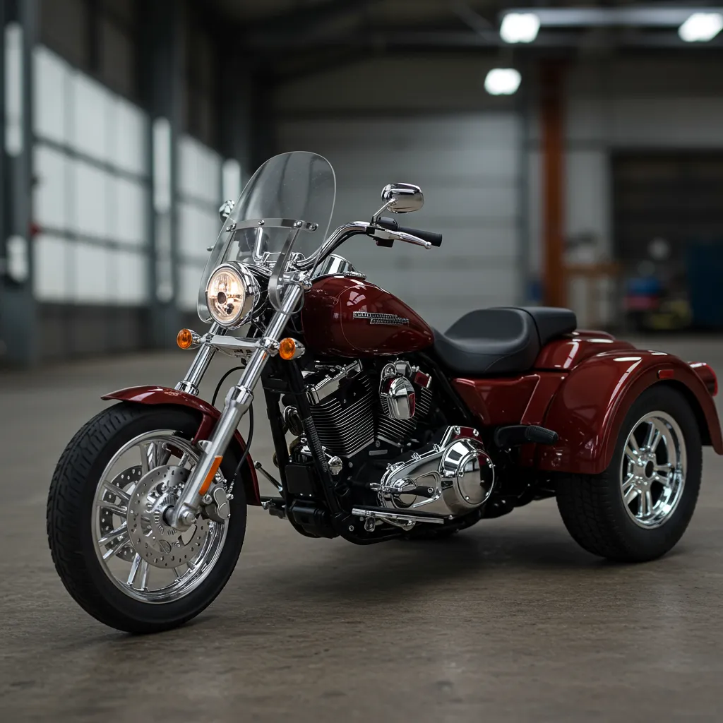 A close up of a motorcycle parked in a garage