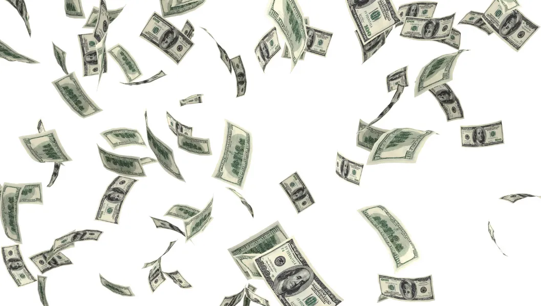 Money falling from the sky