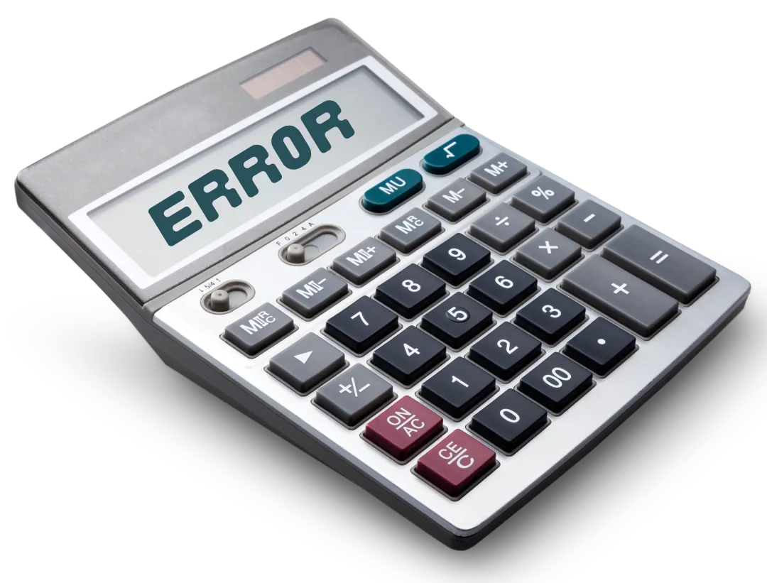 Outdated Calculator with Error Message