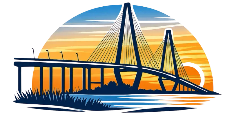 Sunset The Arthur Ravenal Cooper River Bridge in Charleston, SC