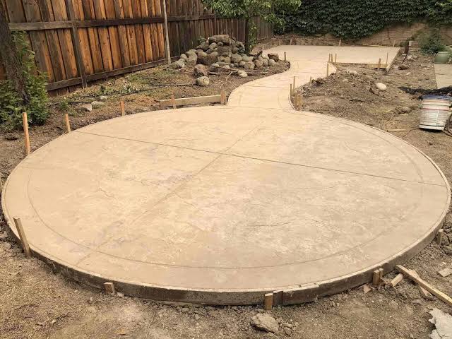 Roseville Concrete builds and installs patio.
