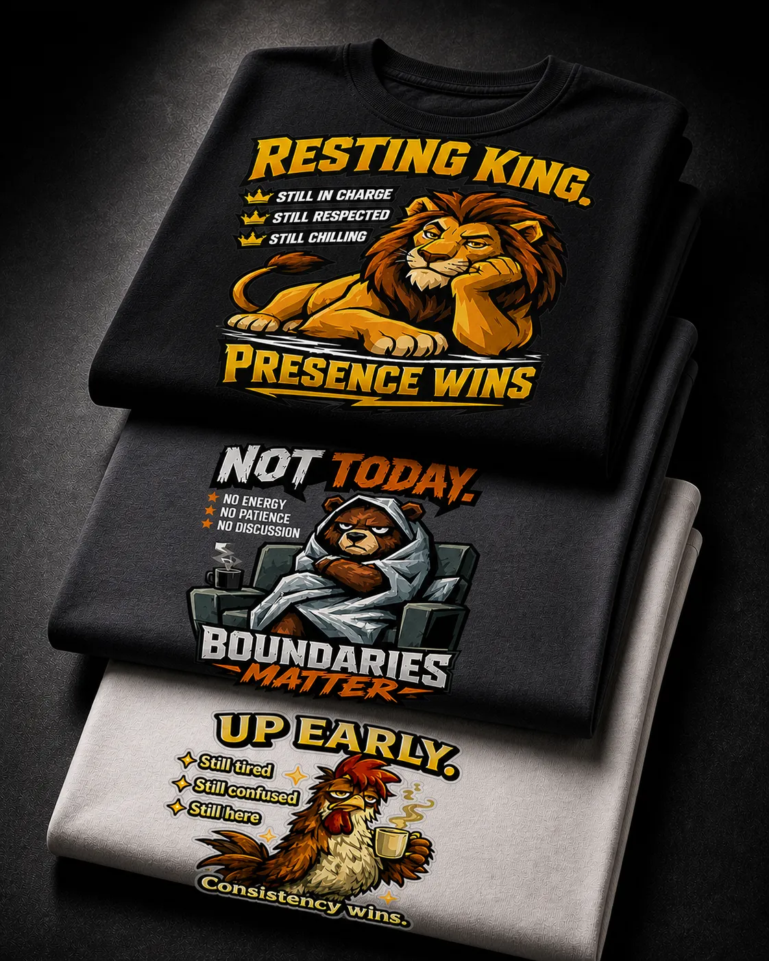 Three t-shirt mockups