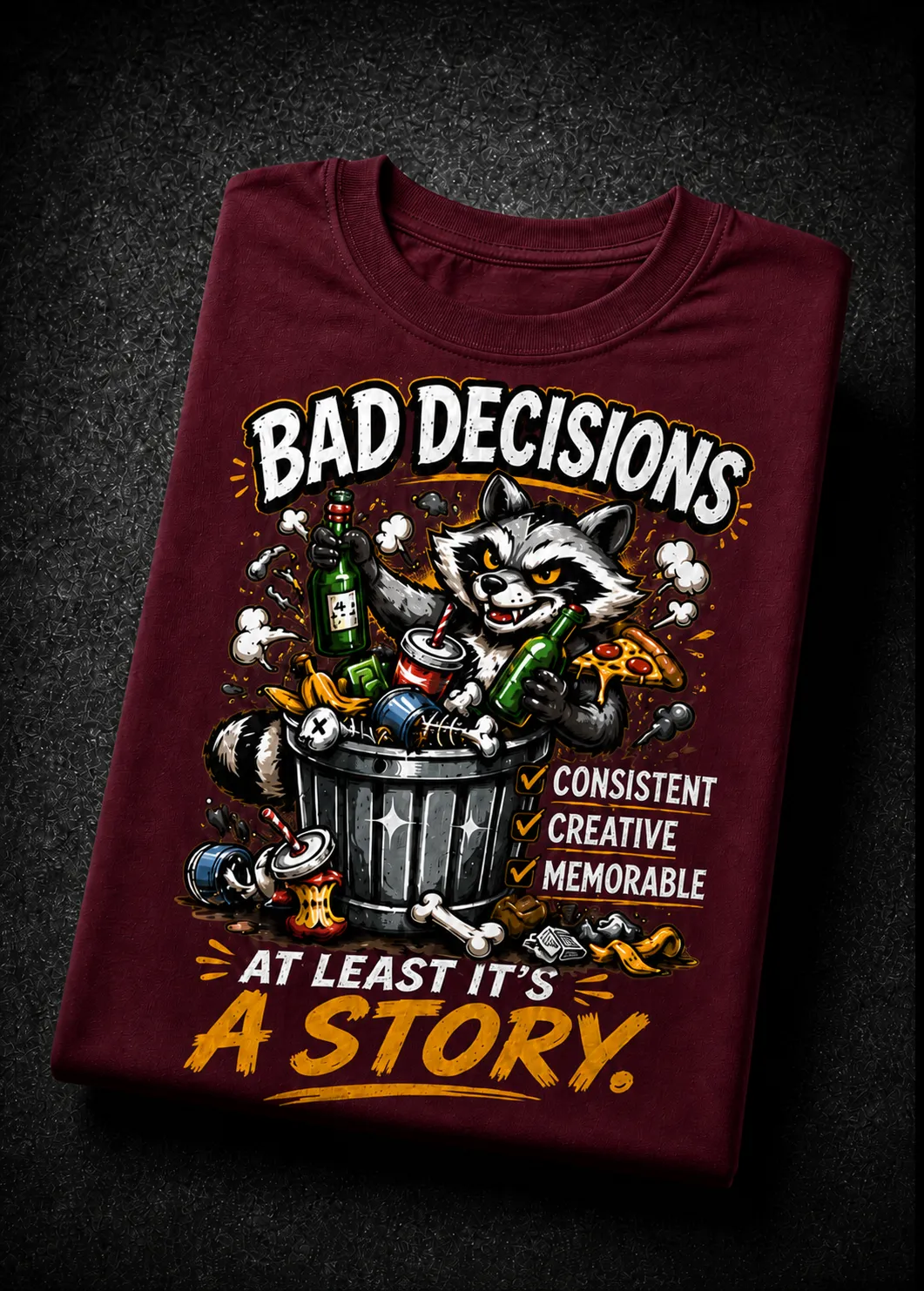 Raccoon Chaos Design Graphic