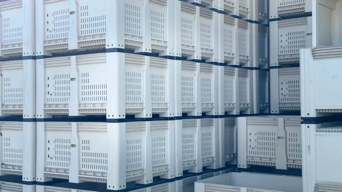 Returnable packaging finance for plastic crates, pallets, and agri bins