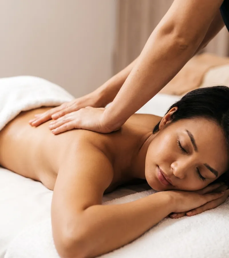 Relaxing Thai massage session in Houston performed in a calm, professional setting