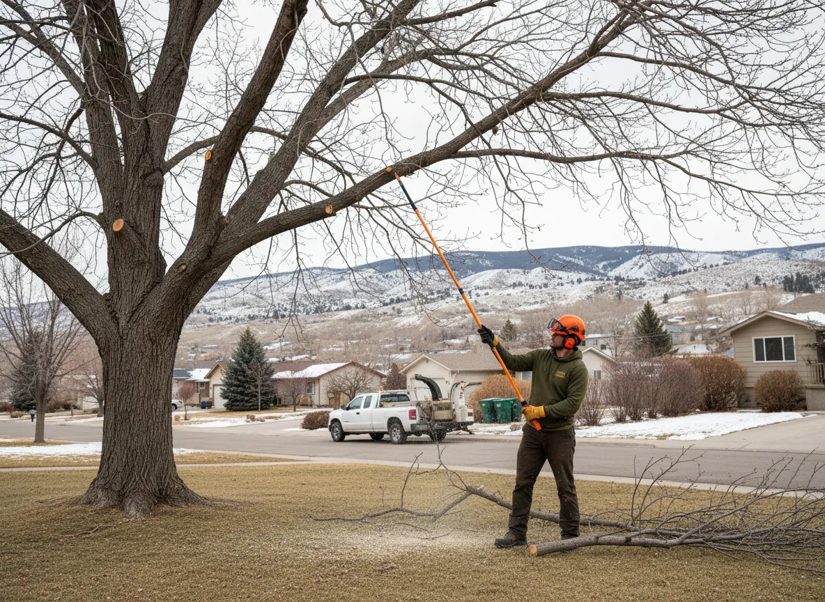 Tree removal crew member in logan resi