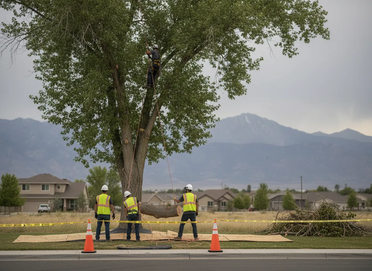 Tree felling job in Ogden UT