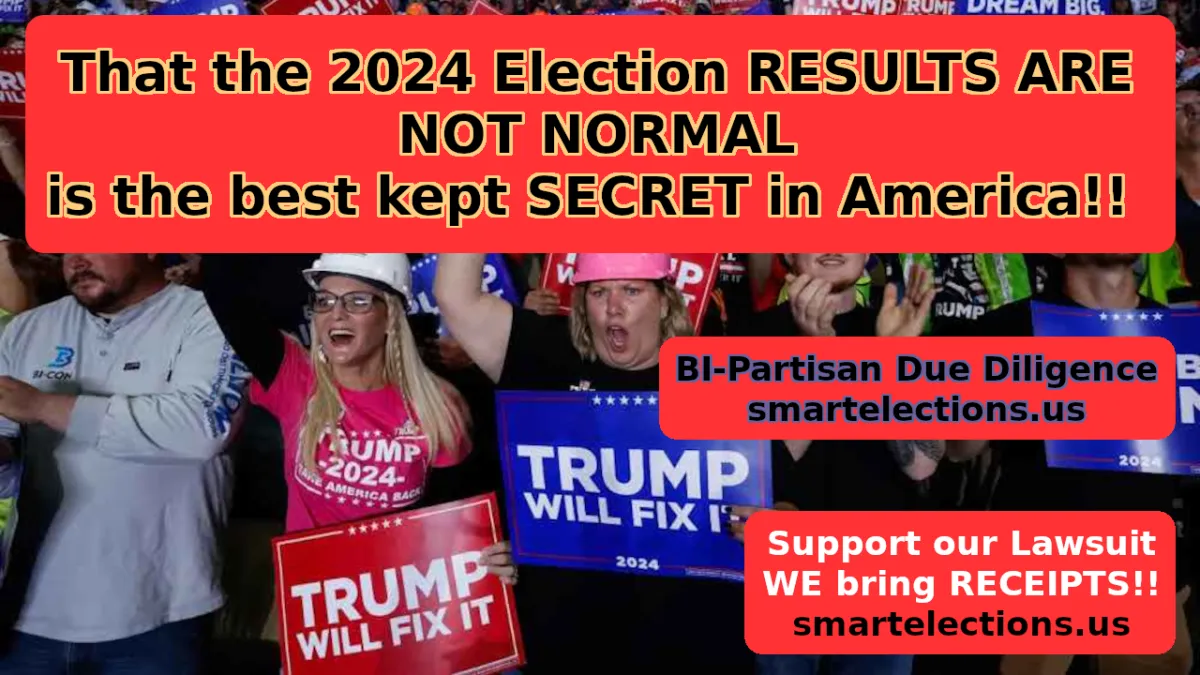 That the 2024 Election RESULTS ARE NOT NORMAL is the best kept SECRET in America!!