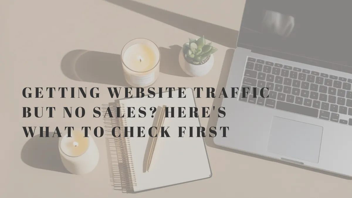 Getting Website Traffic but No Sales? Here's What to Check First