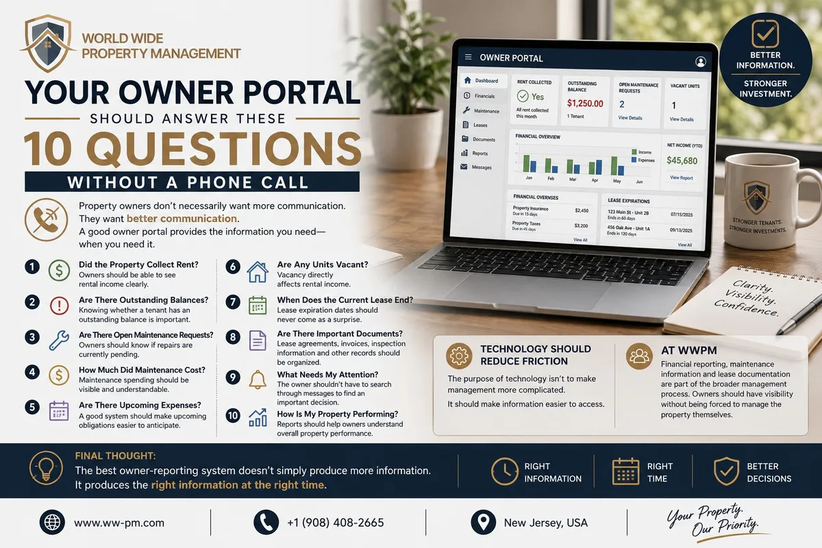 Your Owner Portal Should Answer These 10 Questions Without a Phone Call