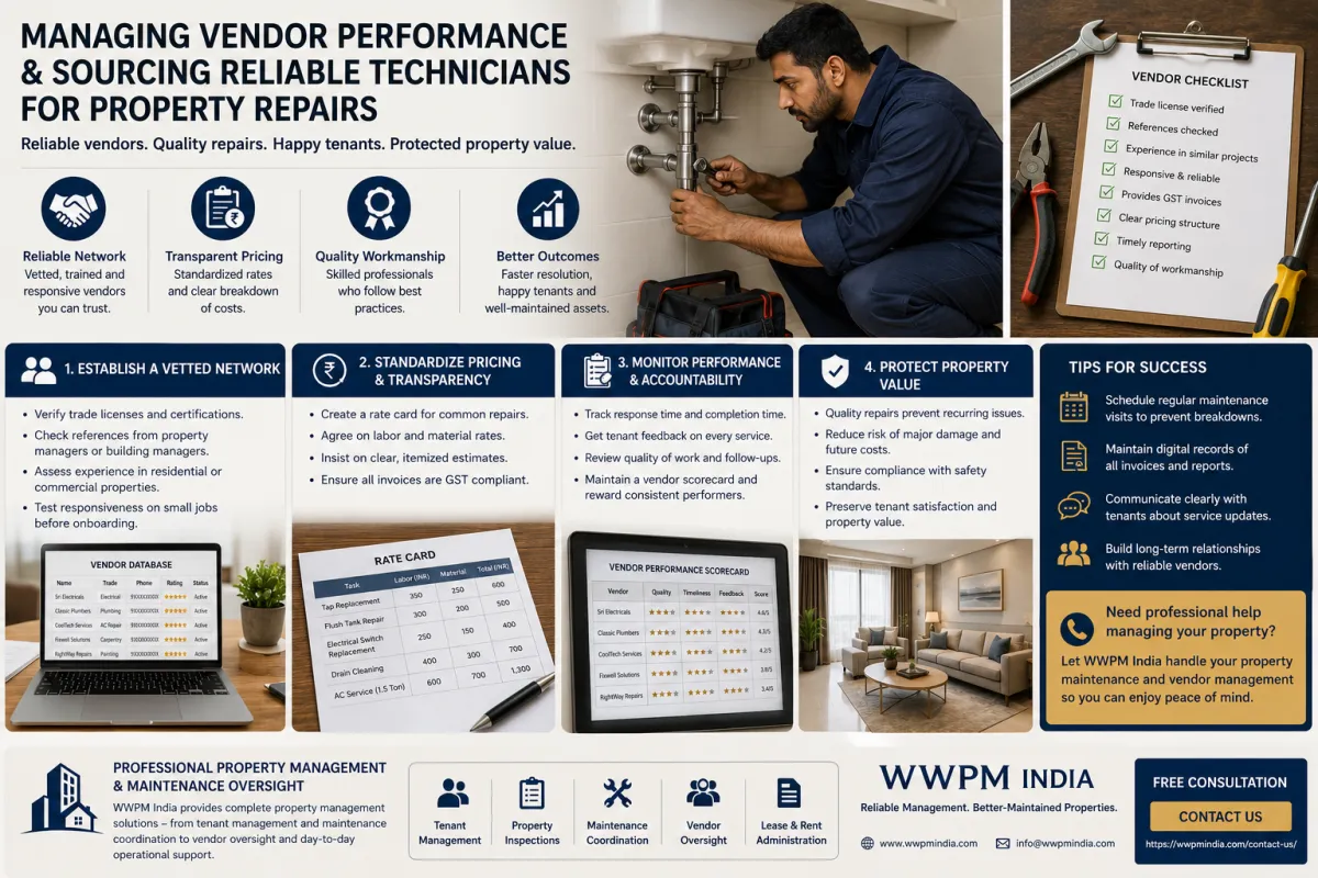Managing Vendor Performance and Sourcing Reliable Technicians for Property Repairs