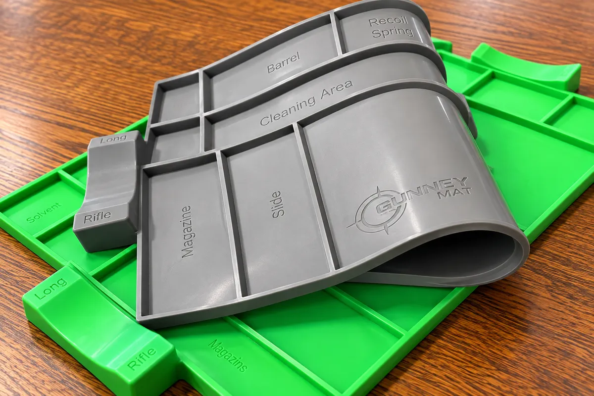 Close up macro texture of proprietary industrial silicone and nonslip waffle base