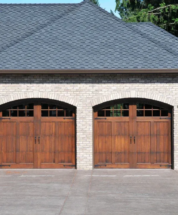 Clean brick home exterior after professional pressure washing service