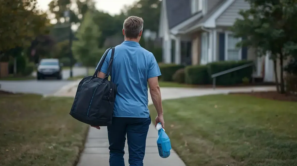 home physical therapist treating senior