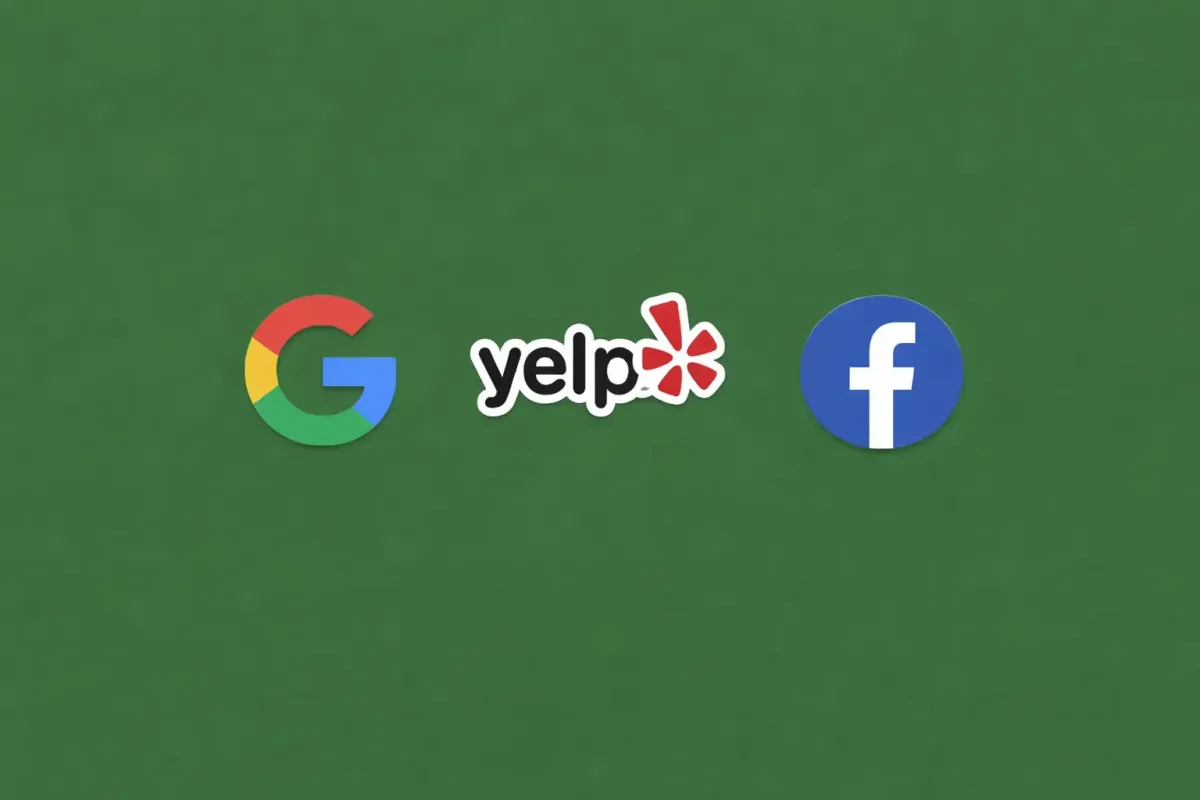 Google, Yelp, and Facebook review logos for Southern Steps In-Home Physical Therapy