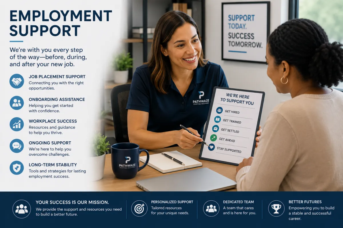 Employment specialist providing onboarding and retention support