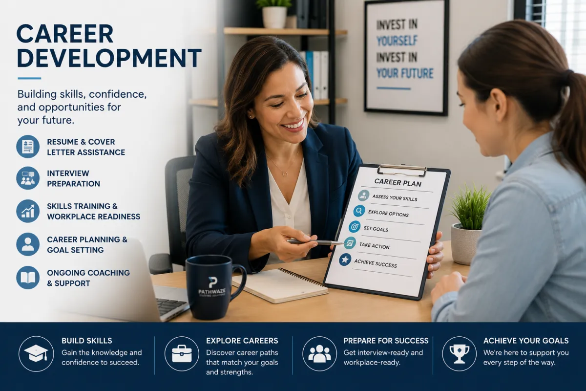 Career coach assisting with resume and interview preparation