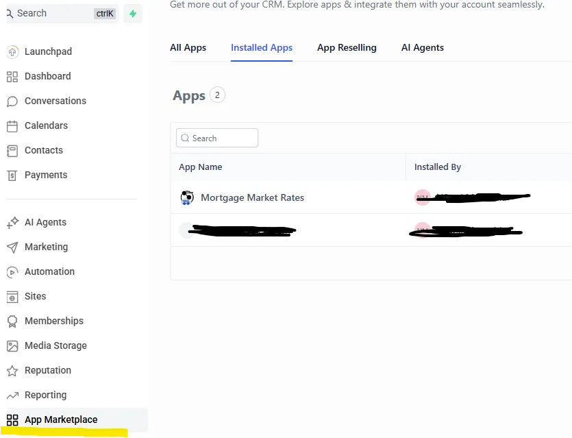 Check for the Mortgage Market Rates App in the App Marketplace of your CRM