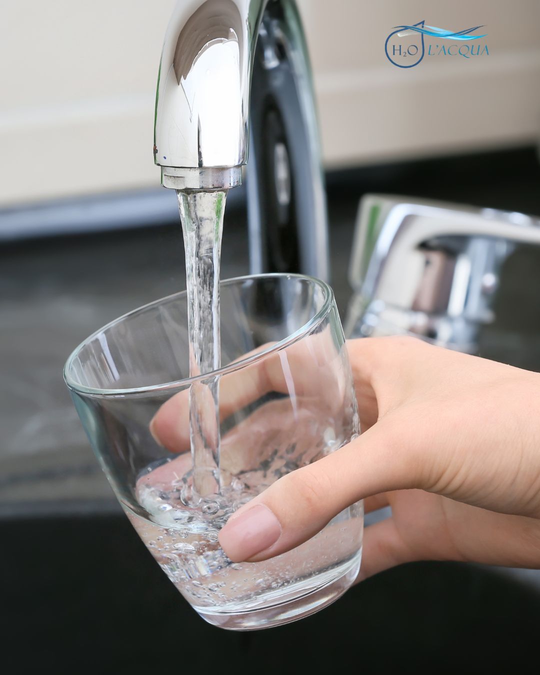 pouring glass into water