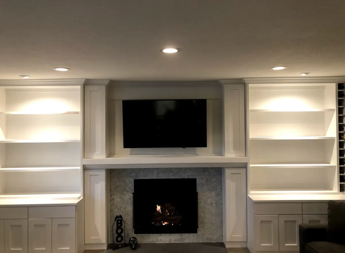 Custom Built In Fireplace