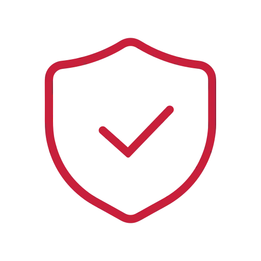 Shield icon symbolising that JF Roofers are fully insured, ensuring homeowners that their roofing projects are secure and safe in professional hands.