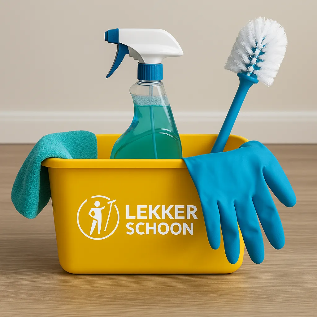 Lekker schoon met een emmer en schoonmaak producten