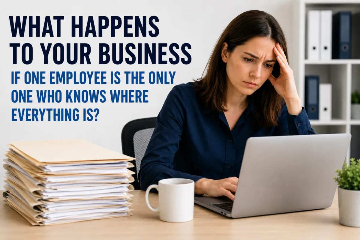 What Happens to Your Business If One Employee Is the Only One Who Knows Where Everything Is?