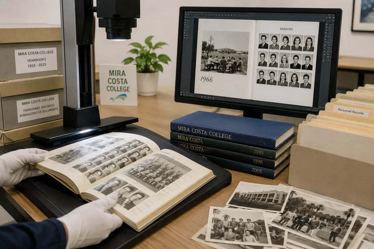 Digitizing Yearbooks & Personnel Records for Mira Costa College