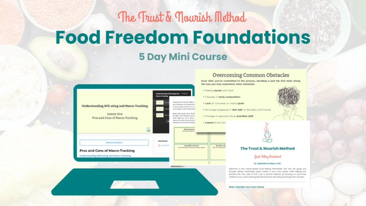 Food Freedom Foundations self-paced course – bring intuitive eating to life
