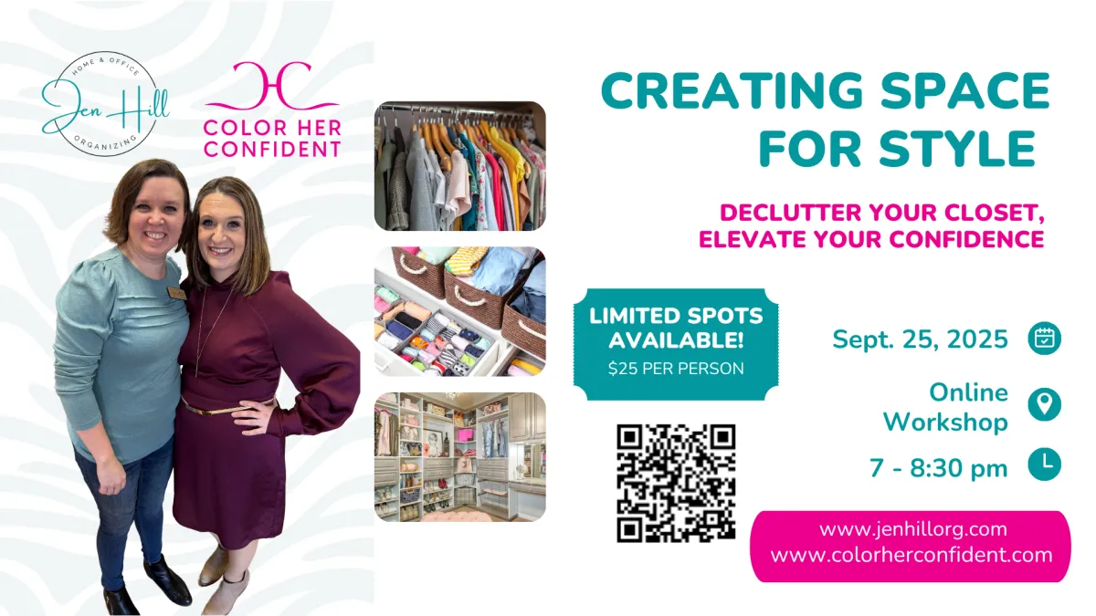 Closet Workshop : Creating Space for Style. Declutter your closet, evaluate your confidence