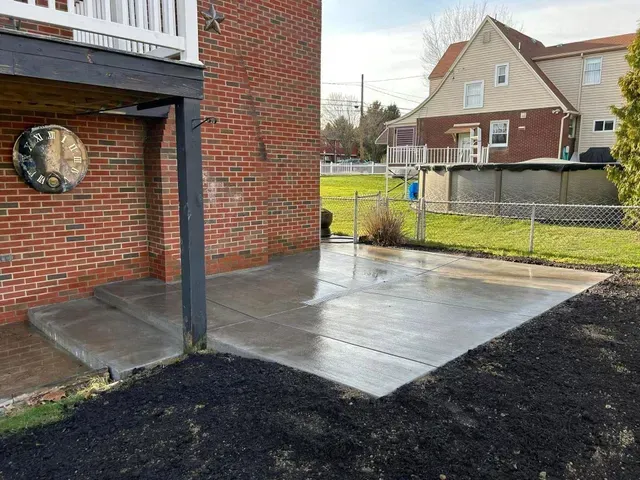 Delaware County Concrete builds and installs Patio