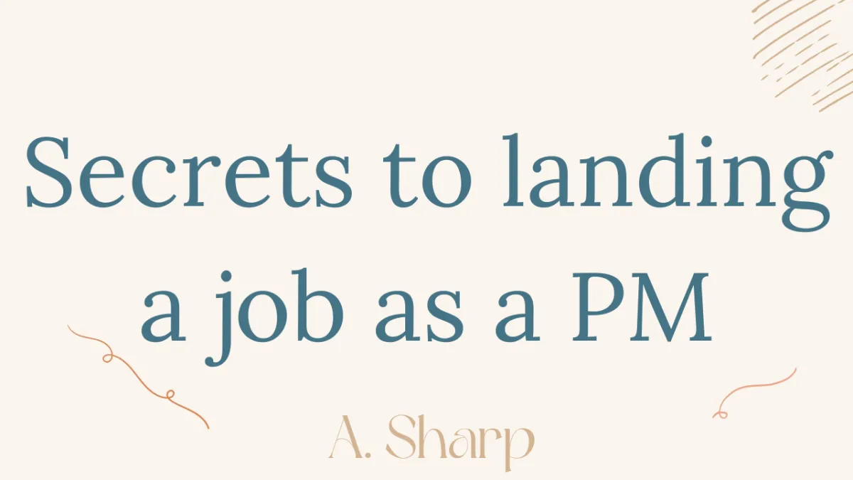 Land a PM job