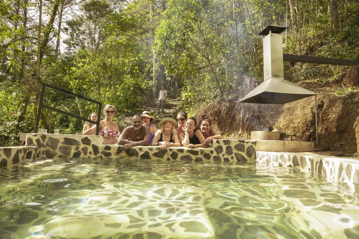 Group of women at the hot pools