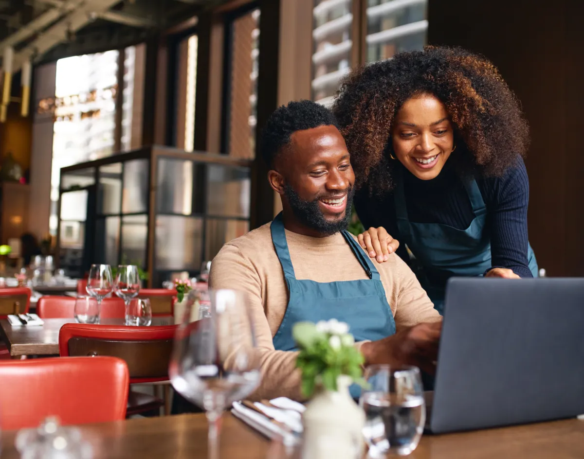 Small Business Owners Smiling