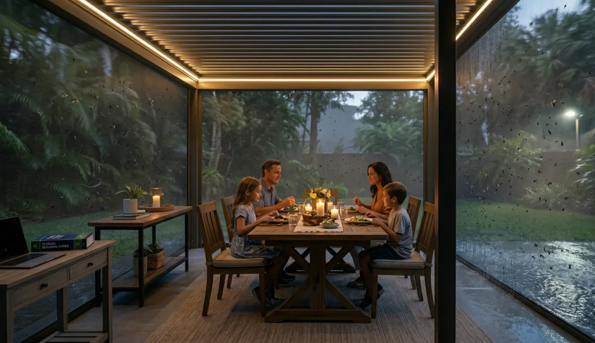 Rain, Bugs, Wind, Privacy: Solving the Four Enemies of Outdoor Living With One System