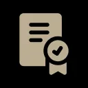 document and checkmark icon showing licensed and insured roofing company