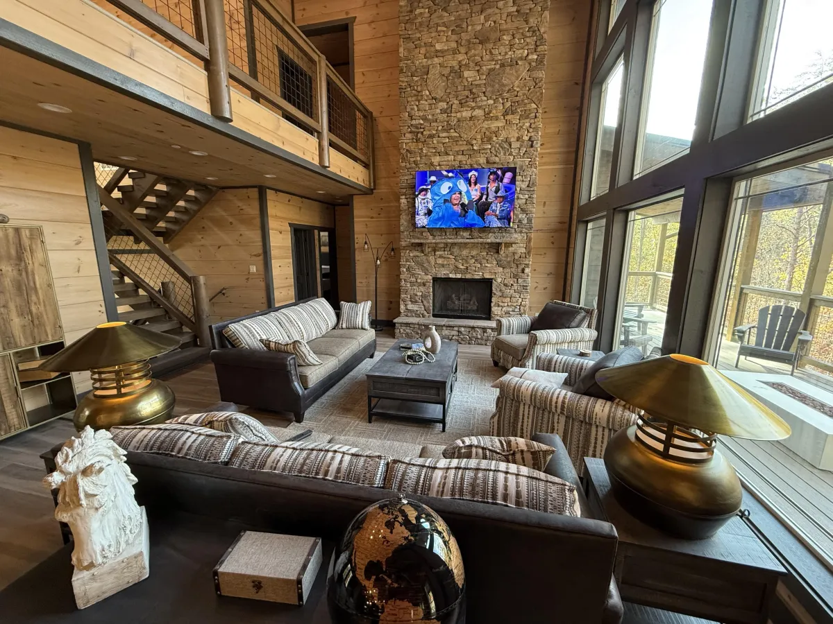 a rendering of a modern house with a swimming pool