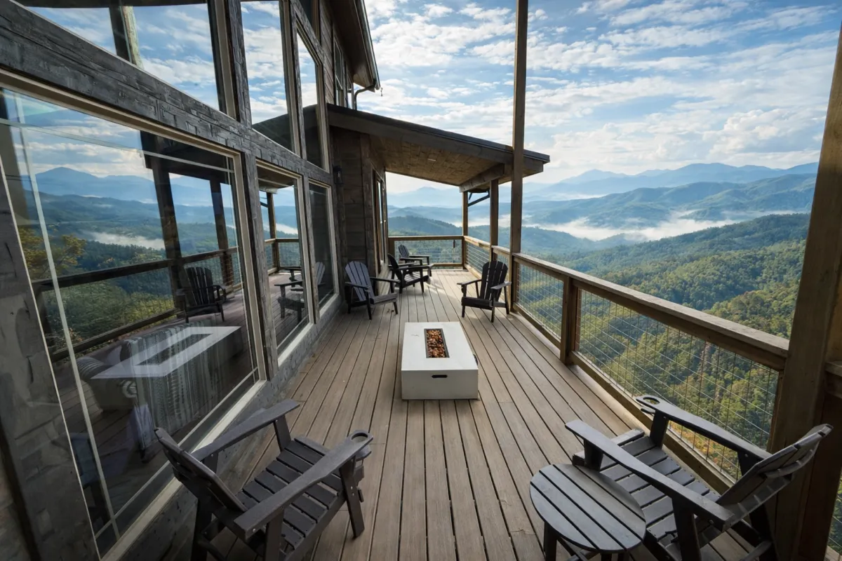 a modern house with a large front yard