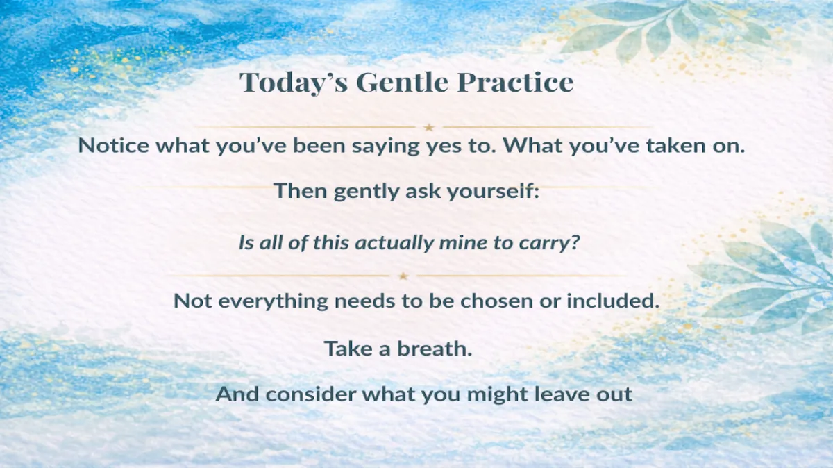 Day 120: You Don’t Have to Choose Everything