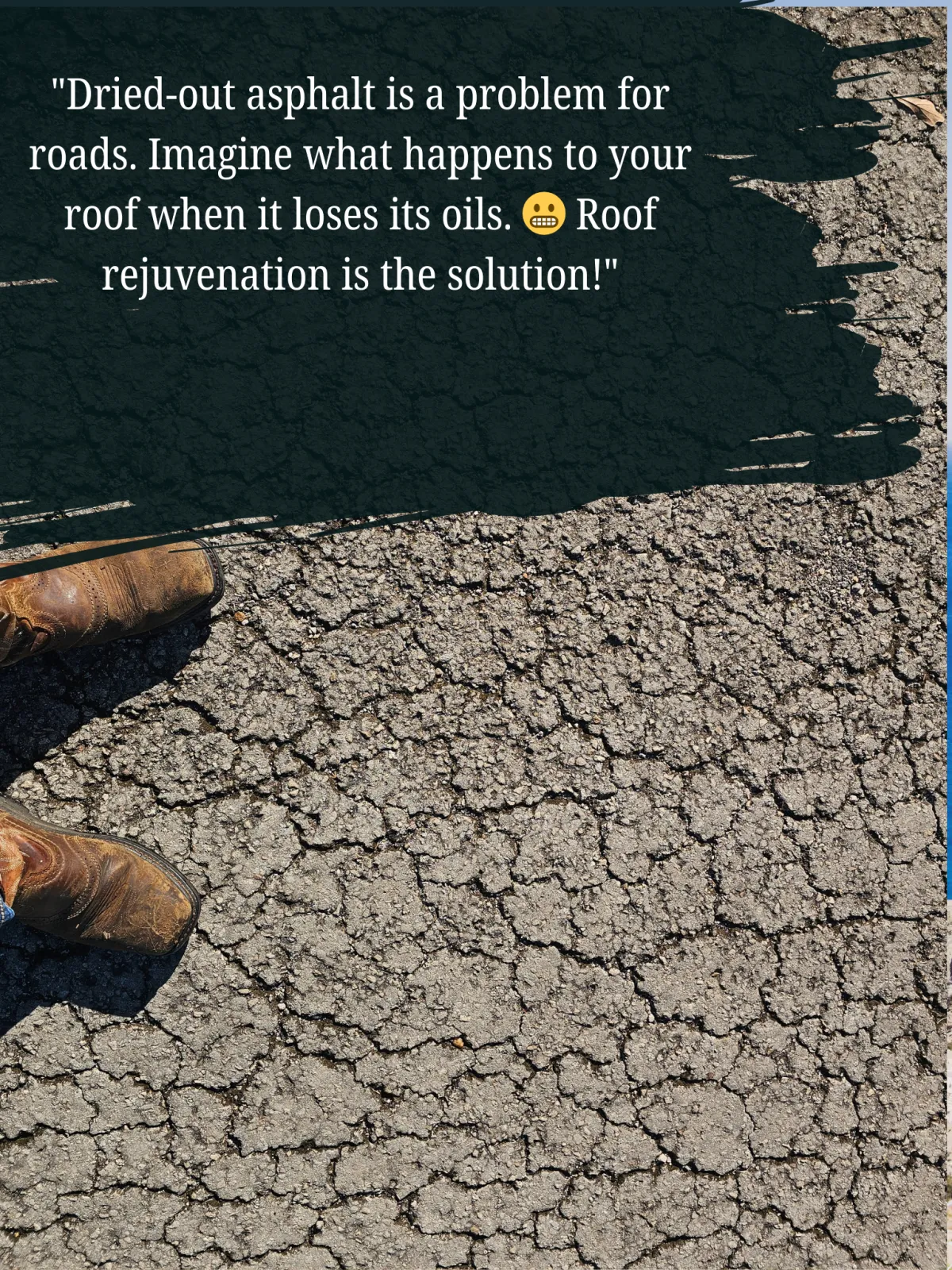 Asphalt road dried out